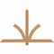 Ekena Millwork Redmond Smooth Timber Gable Bracket, Western Red Cedar, 60"W x 38"H x 1 1/2"D x 3 1/2"F, 15/12 Pitch GBW060X38X0204RED00SWR - alternate 1